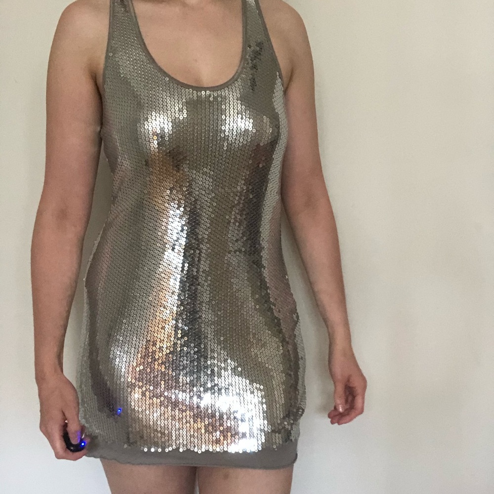 Audrey 3+1 Silver Sparkle Dress or Hersey Kiss Costume